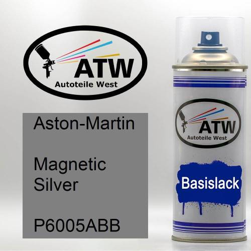 Aston-Martin, Magnetic Silver, P6005ABB: 400ml Sprühdose, von ATW Autoteile West.